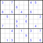 Судоку 9х9 #471 очень трудный