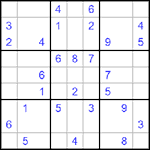 Судоку 9х9 #484 очень трудный