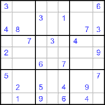 Судоку 9х9 #493 очень трудный