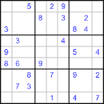 Судоку 9х9 #496 очень трудный