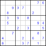 Судоку 9х9 #500 очень трудный