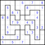 Судоку-пазл 9х9 #117 средний