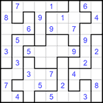 Судоку-пазл 9х9 #124 средний