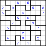 Судоку-пазл 9х9 #117 трудный