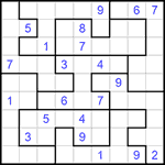 Судоку-пазл 9х9 #118 трудный