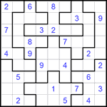 Судоку-пазл 9х9 #119 трудный