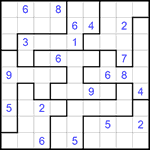 Судоку-пазл 9х9 #120 трудный