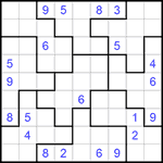 Судоку-пазл 9х9 #122 трудный