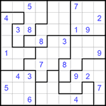 Судоку-пазл 9х9 #123 трудный