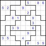 Судоку-пазл 9х9 #124 трудный