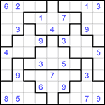 Судоку-пазл 9х9 #125 трудный