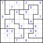 Судоку-пазл 9х9 #118 очень трудный