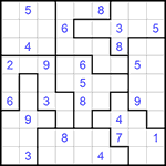 Судоку-пазл 9х9 #124 очень трудный