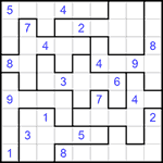 Судоку-пазл 9х9 #125 очень трудный