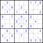 Судоку Х 9х9 #153 легкий