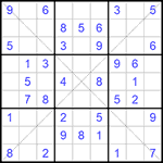 Судоку Х 9х9 #154 легкий