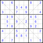 Судоку Х 9х9 #155 легкий