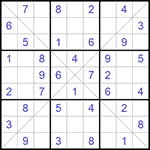 Судоку Х 9х9 #156 легкий