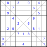 Судоку Х 9х9 #128 средний