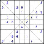 Судоку Х 9х9 #131 средний