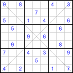 Судоку Х 9х9 #135 средний
