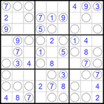 Судоку “Чет-нечет” 9х9 #61 легкий