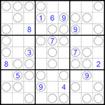 Судоку “Чет-нечет” 9х9 #54 очень трудный