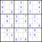 Судоку 9х9 #555 легкий