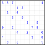Судоку 9х9 #511 трудный