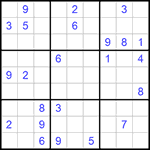 Судоку 9х9 #519 трудный