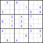 Судоку 9х9 #520 трудный