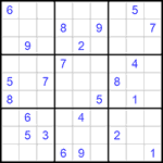 Судоку 9х9 #521 трудный