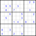 Судоку 9х9 #523 трудный