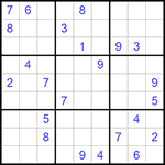 Судоку 9х9 #525 трудный