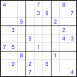 Судоку 9х9 #526 трудный