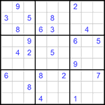 Судоку 9х9 #527 трудный