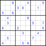 Судоку 9х9 #528 трудный