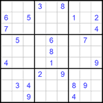 Судоку 9х9 #529 трудный