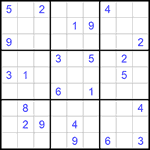 Судоку 9х9 #530 трудный