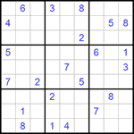 Судоку 9х9 #531 трудный