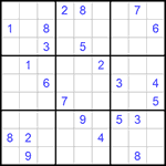 Судоку 9х9 #532 трудный