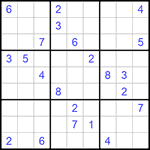 Судоку 9х9 #533 трудный