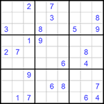 Судоку 9х9 #534 трудный