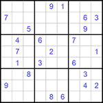 Судоку 9х9 #535 трудный