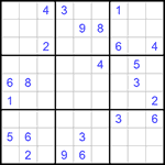 Судоку 9х9 #536 трудный