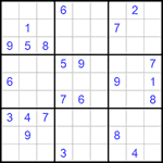 Судоку 9х9 #538 трудный