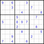 Судоку 9х9 #539 трудный