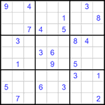 Судоку 9х9 #540 трудный