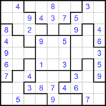 Судоку-пазл 9х9 #141 легкий