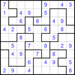 Судоку-пазл 9х9 #142 легкий
